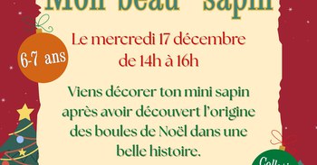 Animation de Noël "Mon beau beau (mini) sapin"  Mercredi 17 décembre 2025
