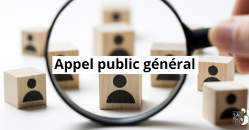 Appel public général - Recrutement d'un conseiller en environnement