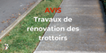 AVIS - Travaux de rénovation des trottoirs - Rue Pastur