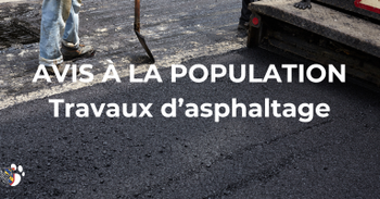 Rue du Canal - Travaux d'asphaltage