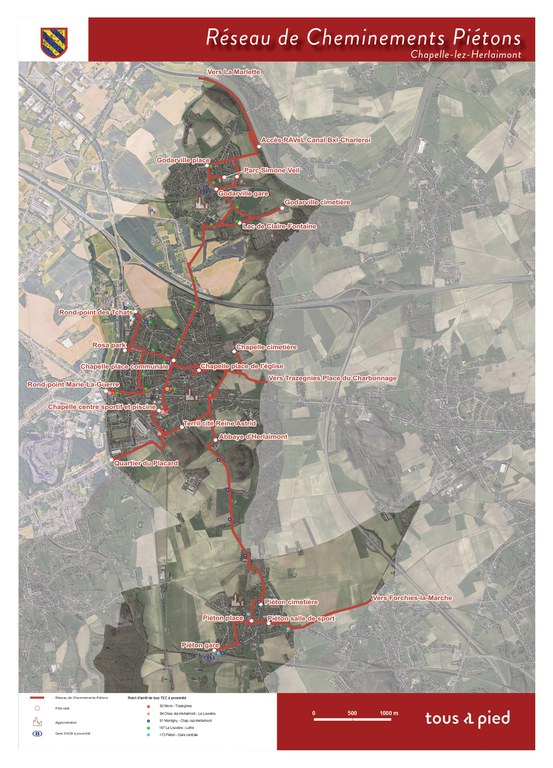 Réseau de cheminements piétons Réseau de cheminements piétons